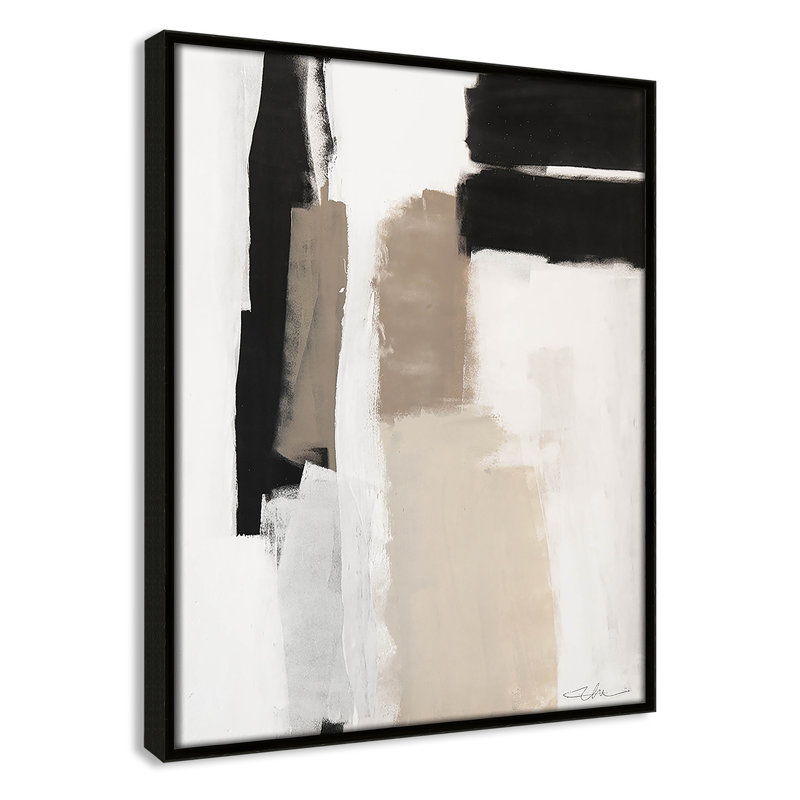 Calvin Giverny Earth Scapes II par reproduction, Pas de tapis, H 15,5 po x l 12,5 po x P 2 po, Cadre flottant espresso