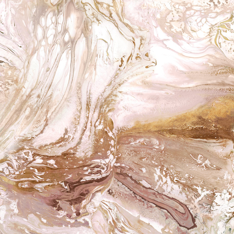 «Rose Marble I» par Eva Watts - impression sur toile tendue, H 12 po x l 12 po