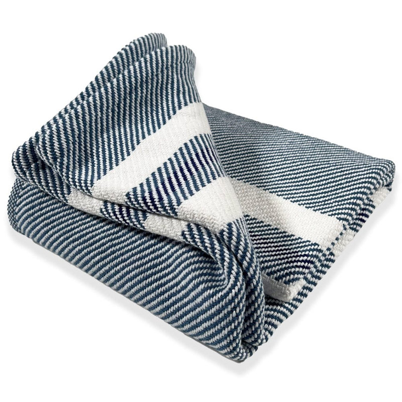 Jeté en coton Coastal, Bleu marine
