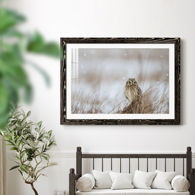 Prairie Winter - photographie avec cadre photo, Papier avec cadre noir, H 31 po x l 44 po x P 1 po