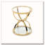 Table d'appoint moderne en verre 19,69 po avec 2 niveaux-140592987