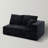 69.29" Modular Compression Loveseat with Armrest, Upholstered Flannel 2 Seater Sectional Component with 3 Pillows, "Boneless" Cloud Sofa in a Box for Living Room Small Spaces Black-1207099112-1191579659-1195926884