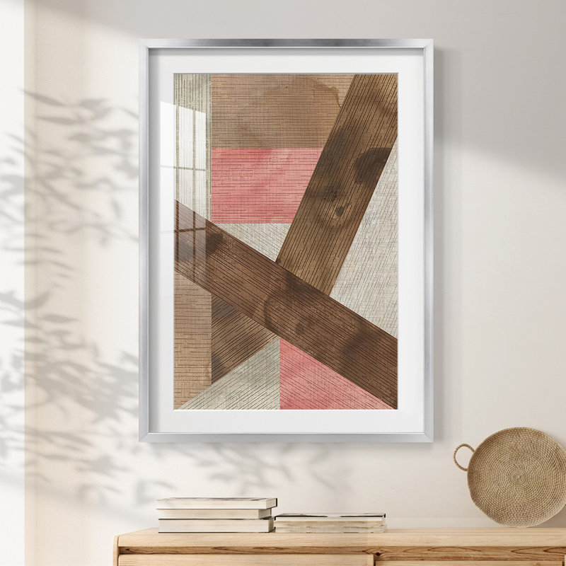 Texture Puzzle II -Framed Print, Silver