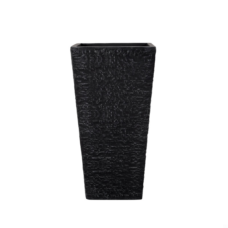 Pot de fleurs d'extérieur en pierre Madita, H 29,75 po x l 15,5 po x P 15,5 po, 1