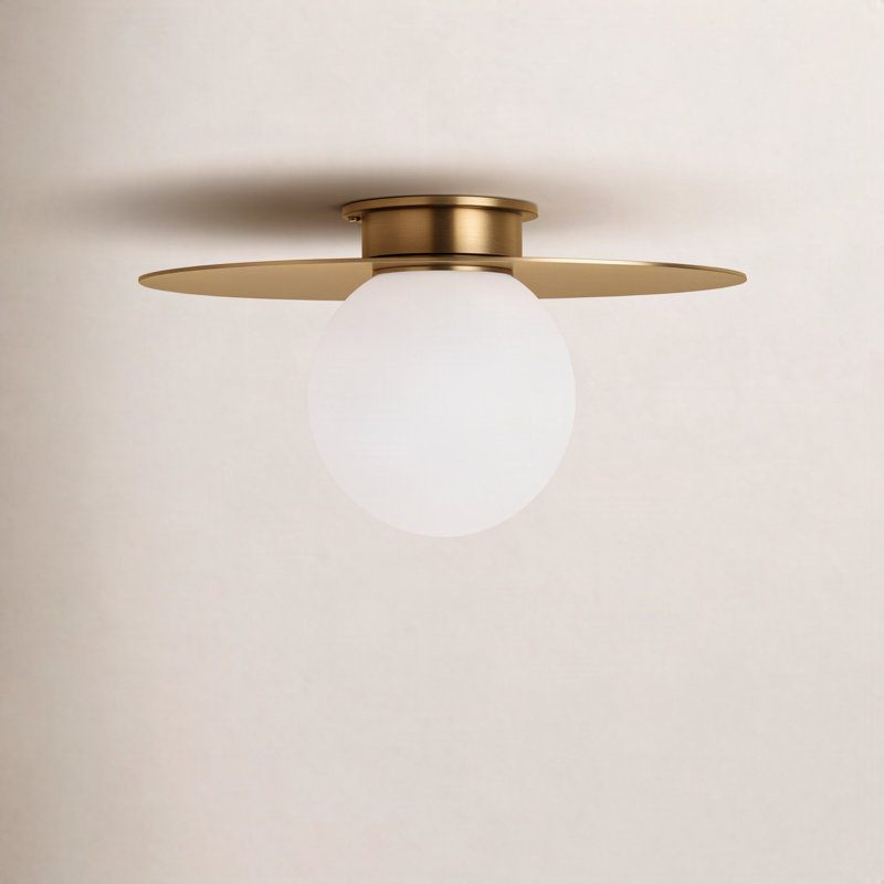 Nodes 1 - Light Flush Mount, Burnished Brass
