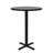 Pine Round Metal Base Dining Table-55808852-55808853