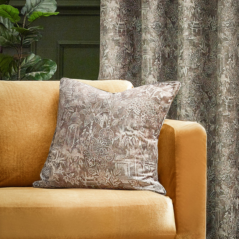 Bengal Toile Square Cushion Cover, Beige, Pillow Cover Only - No Insert