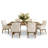 6-Piece Tweed Upholstered Solid Wood Dining Chair Set-1429808795