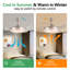 Ventilateur de plafond à DEL moderne de 42 pouces avec lumière et télécommande, pales rétractables, moteur à courant continu réglable à 6 vitesses et silencieux pour le salon, la chambre à coucher, la salle à manger-575209123