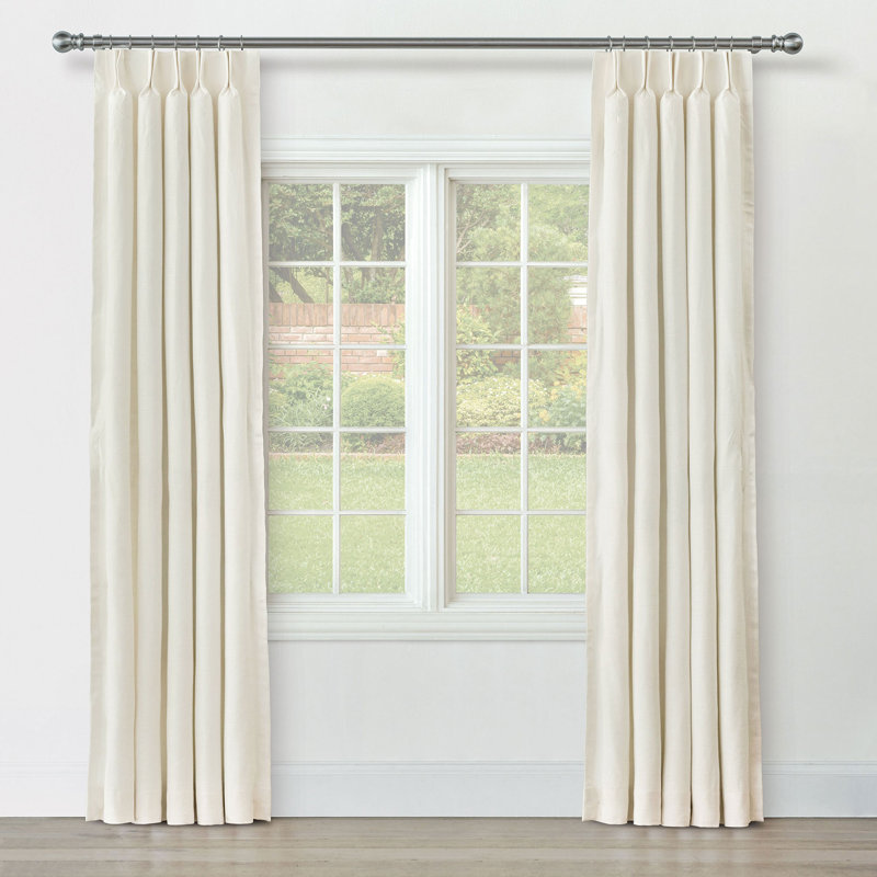 Brisa Room Darkening Curtain, 20" W x 84" L, Ivory