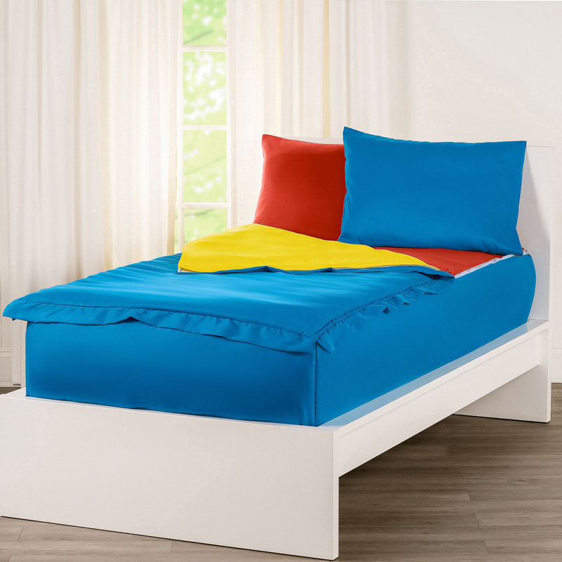  Bunkie Deluxe All-In-One Zipper Bedding Set, Twin, Azure
