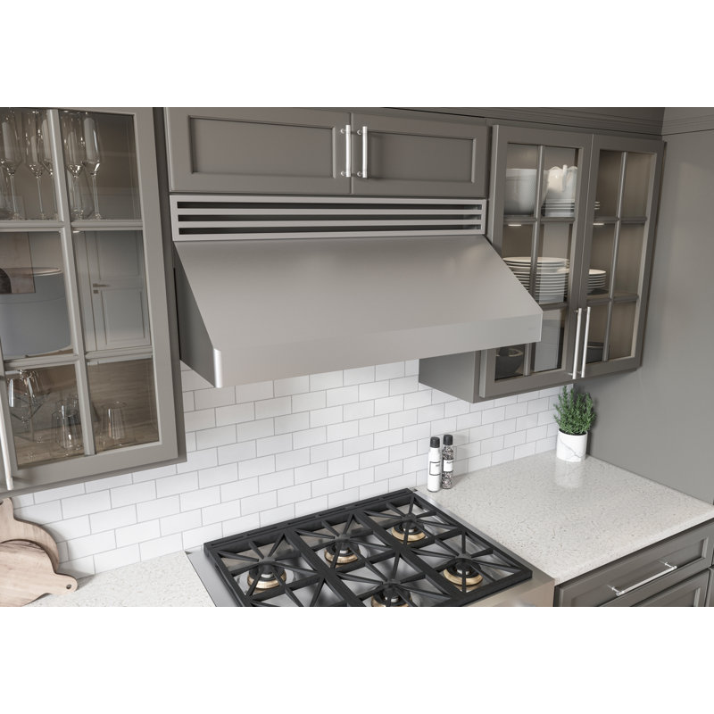 Tempest I 36 in. 650 CFM Under Cabinet Mount Range Hood with LED Light in Stainless Steel, 42"