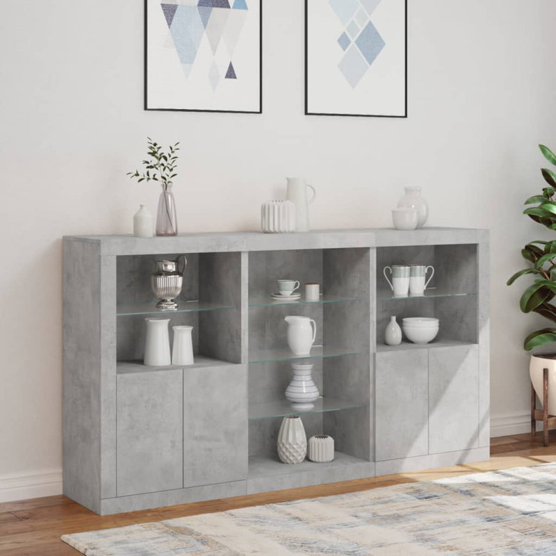 Badea 181.5cm Sideboard, Concrete Grey