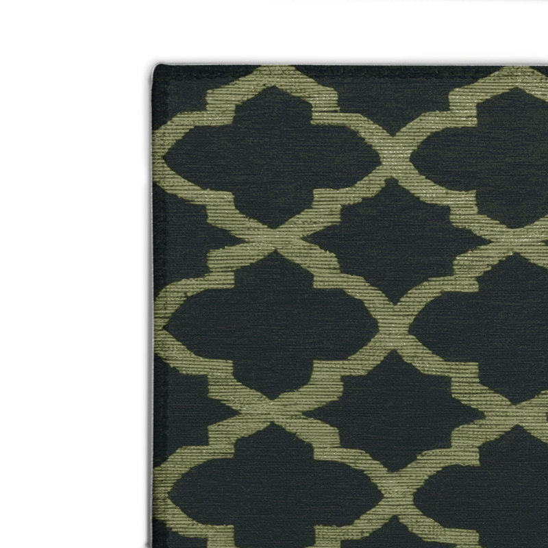 Tapis bleu intérieur et extérieur Trellis, Rectangulaire 2 pi x 3 pi