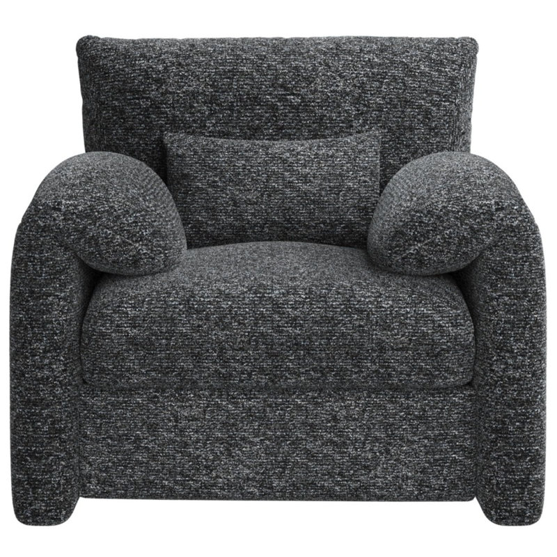 Upholstered Armchair, Black