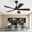 Ventilateur de plafond à 5 pales en bois massif avec lumière DEL et télécommande-236771336-236771340-236771358