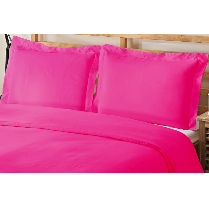 Ensemble de housse de couette pour grand lit 3 pièces , Rose, Housse de couette pour grand lit + 2 taies décora