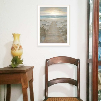 "The Path" Bygeorgia Janiesse , Ready To Hang Framed Print, White Frame