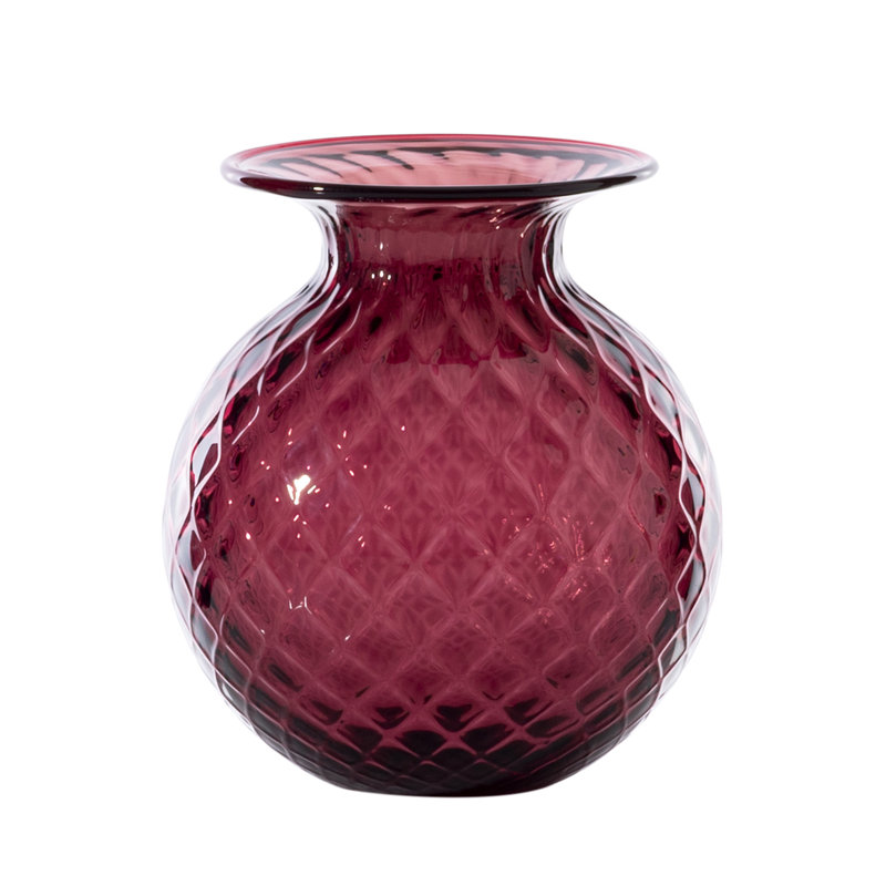 Venini Balloton Fiori, 6.5" H x 5.51" W x 5.51" D, Purple