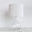  22.38" Clear Glass Modern Table Lamp For Living Room and Bedroom-534504315