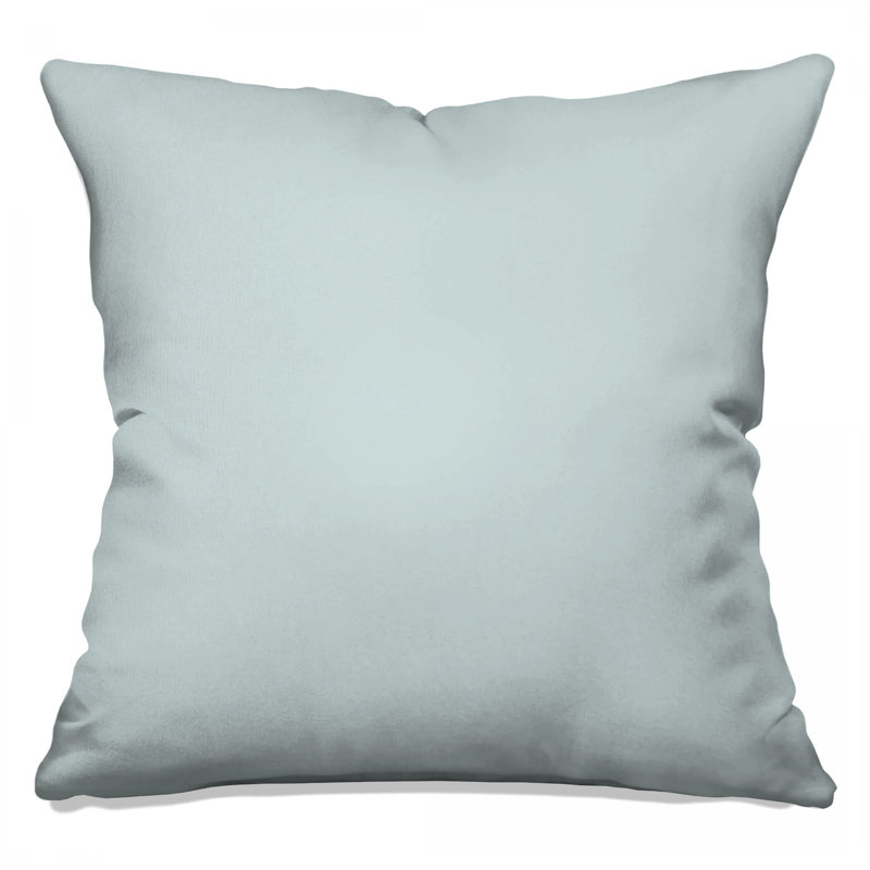 Coussins décoratifs à double face de couleur unie bleu clair, 16 po x 16 po