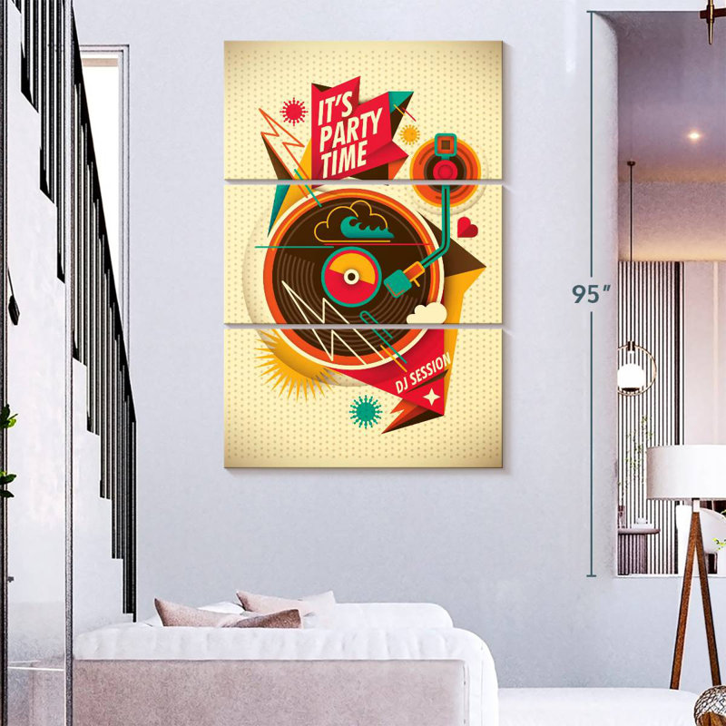C'est la fête, H 38 po x l 24 po