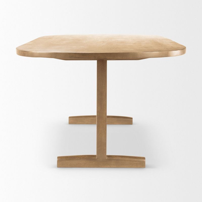 Table de salle à manger Rune, Brun pâle, L 42 po x L 94 po