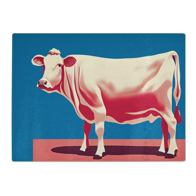 Exquisite Cow  Glass Chopping Board