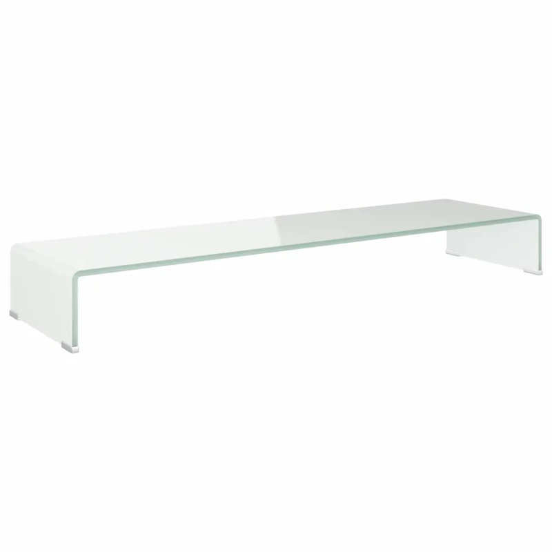 Wakeland TV Stand/Monitor Riser Glass, 110cm, Transparent