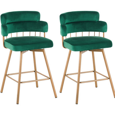 26 po, tabouret de bar pivotant à 180 ° à hauteur de comptoir de 2 po, style moderne, siège baquet, support de 300 lb, matériau, assemblage facile, fonctionnalité, hauteur des patins en plastique, pivotant, tabourets, 2,