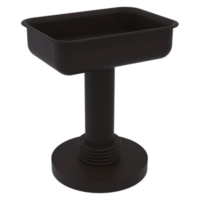 Porte-savon Phyle Vanity Top Groovy Accents, noir mat