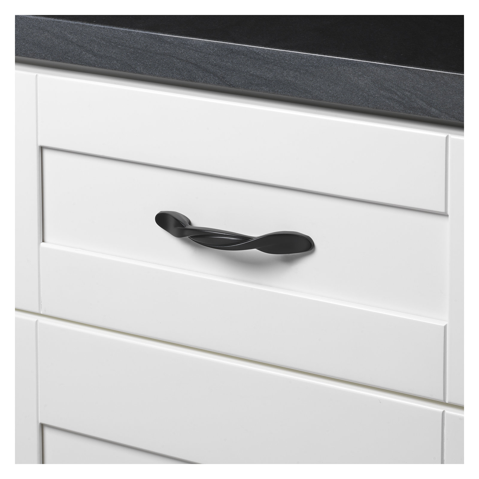 GlideRite Hardware Classic Twisted Pull, Matte Black