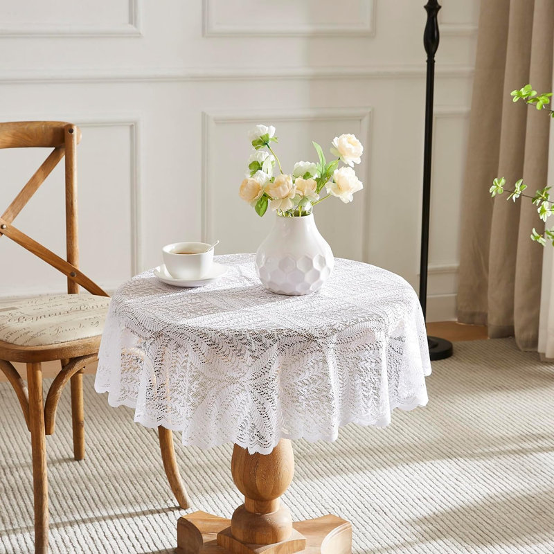Denese Dining Linens, 36" Round, White