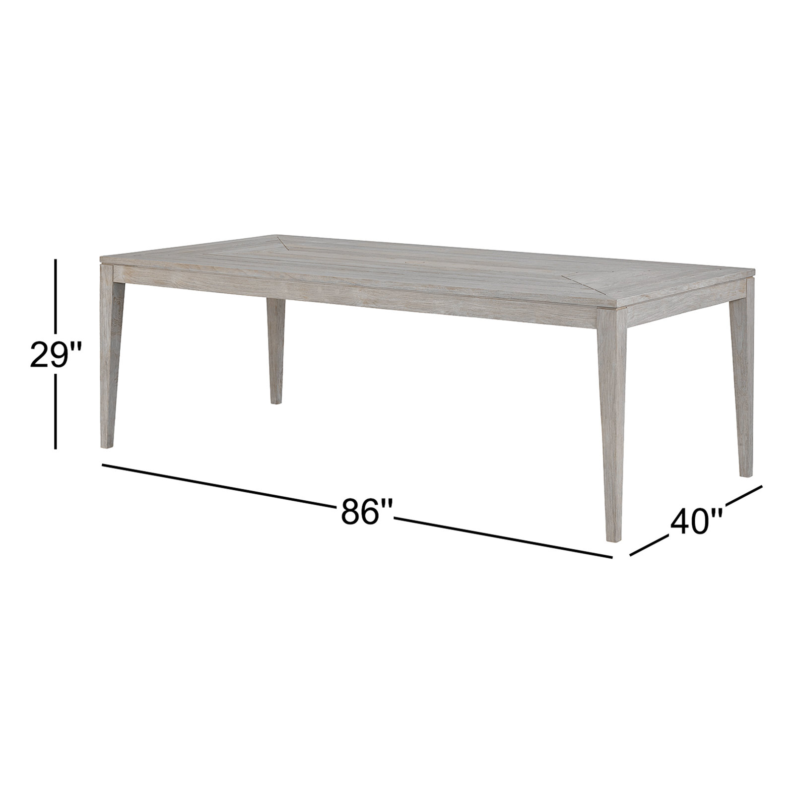 86'' Teak Outdoor Dining Table