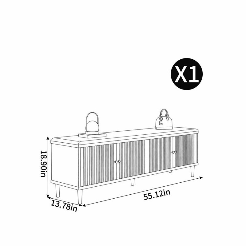 Banc de rangement pour chaussures de style italien, Noir, H 18,9 po x l 55,12 po x P 13,78 po