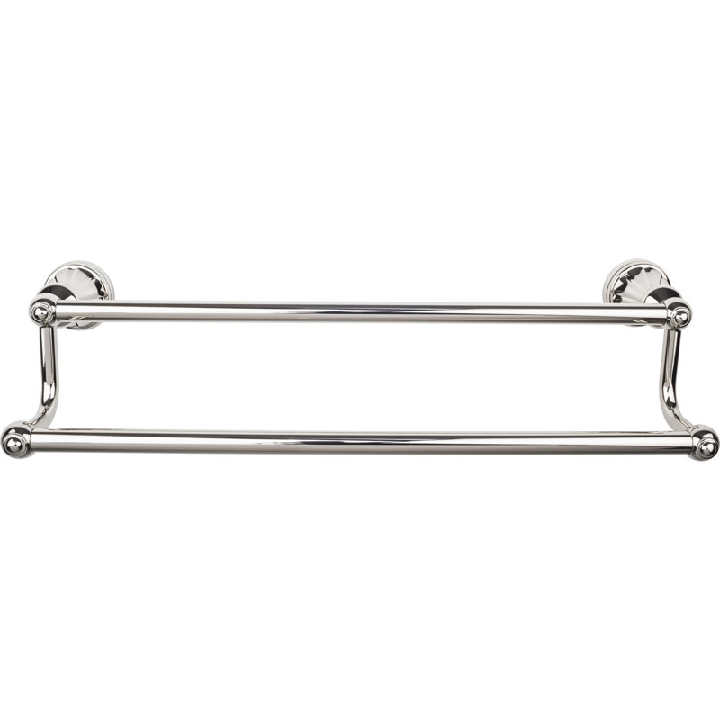 Hudson Bath Double 20 1/4" Wall Mounted  Towel Bar, Polished Nickel
