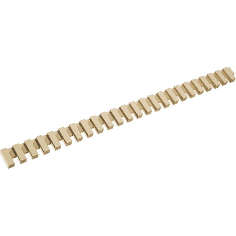 3"H x 1 1/2"P x 48"L Elizabeth Signature Urethane Dentil Block Trim, Primed Tan, 3" H