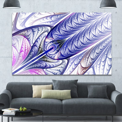 « blue on white vitrail », impression sur toile