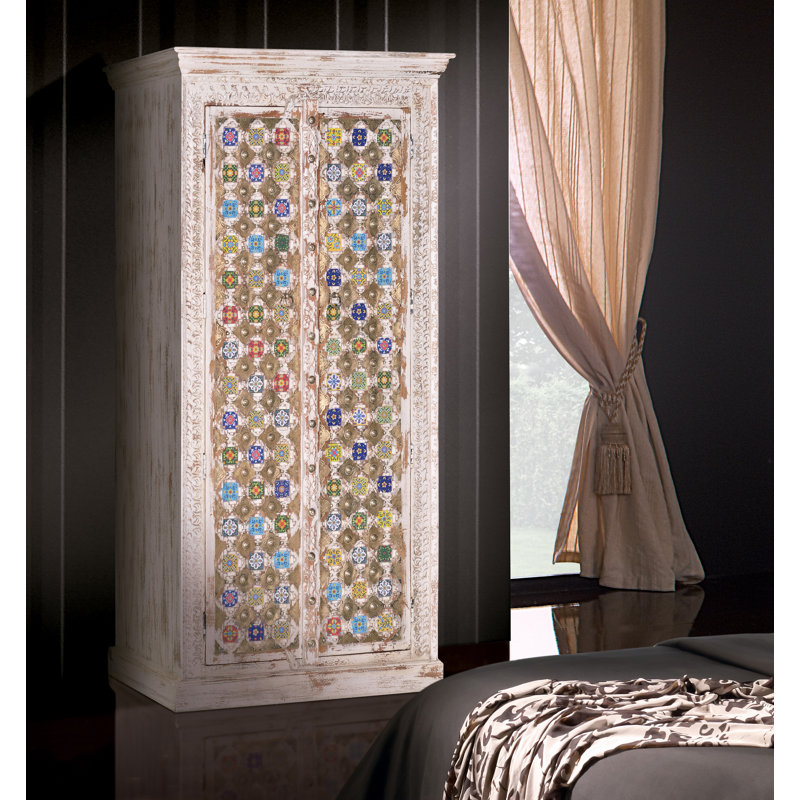 Mireille 2 Door Solid Wood Wardrobe