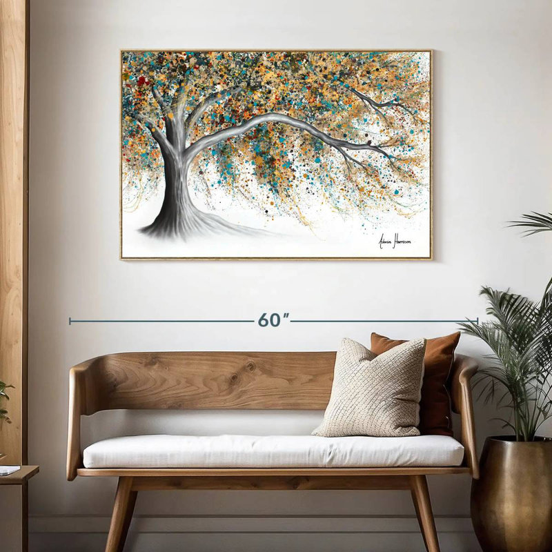 Arbre Western Breeze, Cadre flottant en bois naturel, 46 po x 31 po