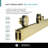 54'' W X 80'' H Double Sliding Frameless Shower Door, Satin Brass-116988783
