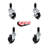 4-Piece Hard Rubber Caster Set