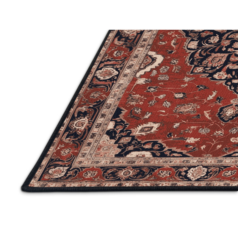 Tapis brun lavable à la machine, Carré 8 pi
