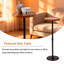 Round Brown Tall Small Side Table