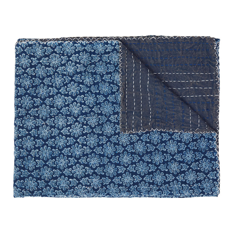 Kantha Knitted Throw Blanket