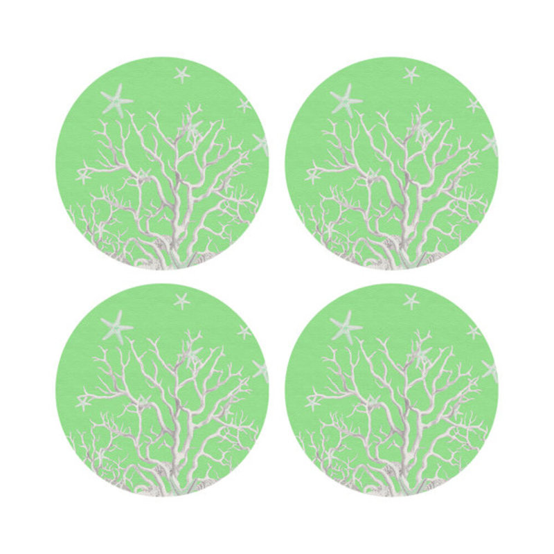 Napperon Coral Branch, Vert