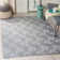 Tapis gris tissé à la main Shryock