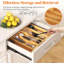 Grand range-couteaux extensible réglable pour couteaux de cuisine-853463148