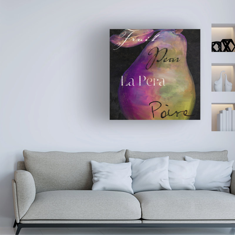 Œuvre d'art sur toile, poire bol Ii, H 14 po x l 14 po