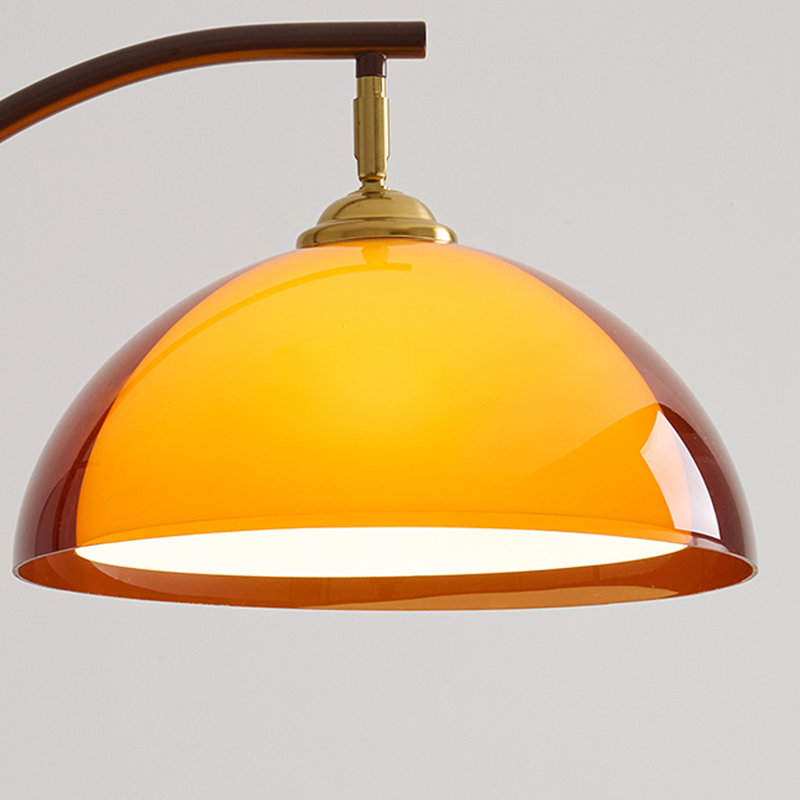 Amber + White + Coffee + Nut-brown Acrylic + Solid Wood + Iron Free form Floor Lamps